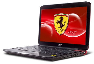 Leptop Acer Seri Ferari Desain Warna Merah